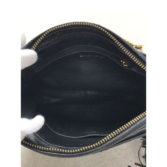 Chanel Chain Shoulder Bag Leather Black - Picture 6 of 6